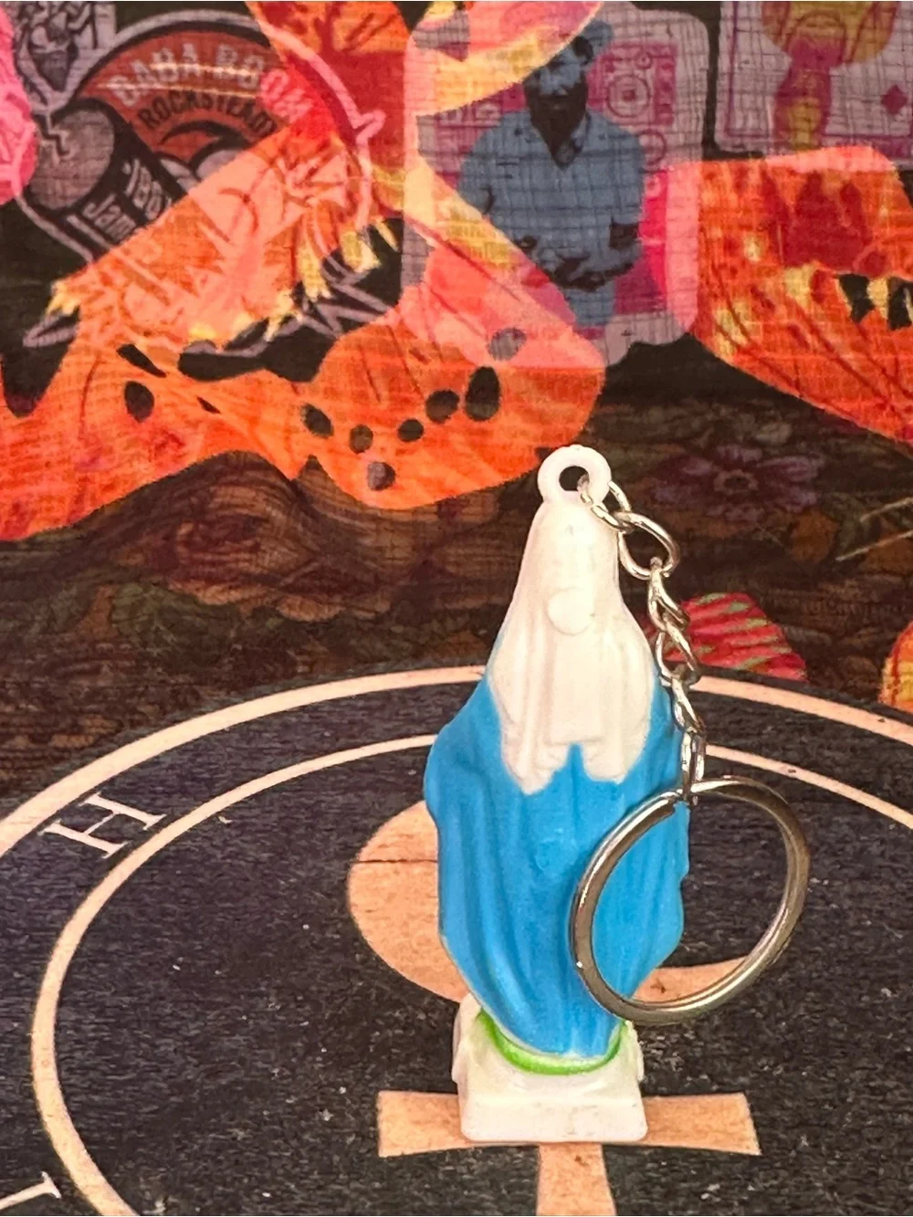 Virgin Mary Religious Keychain